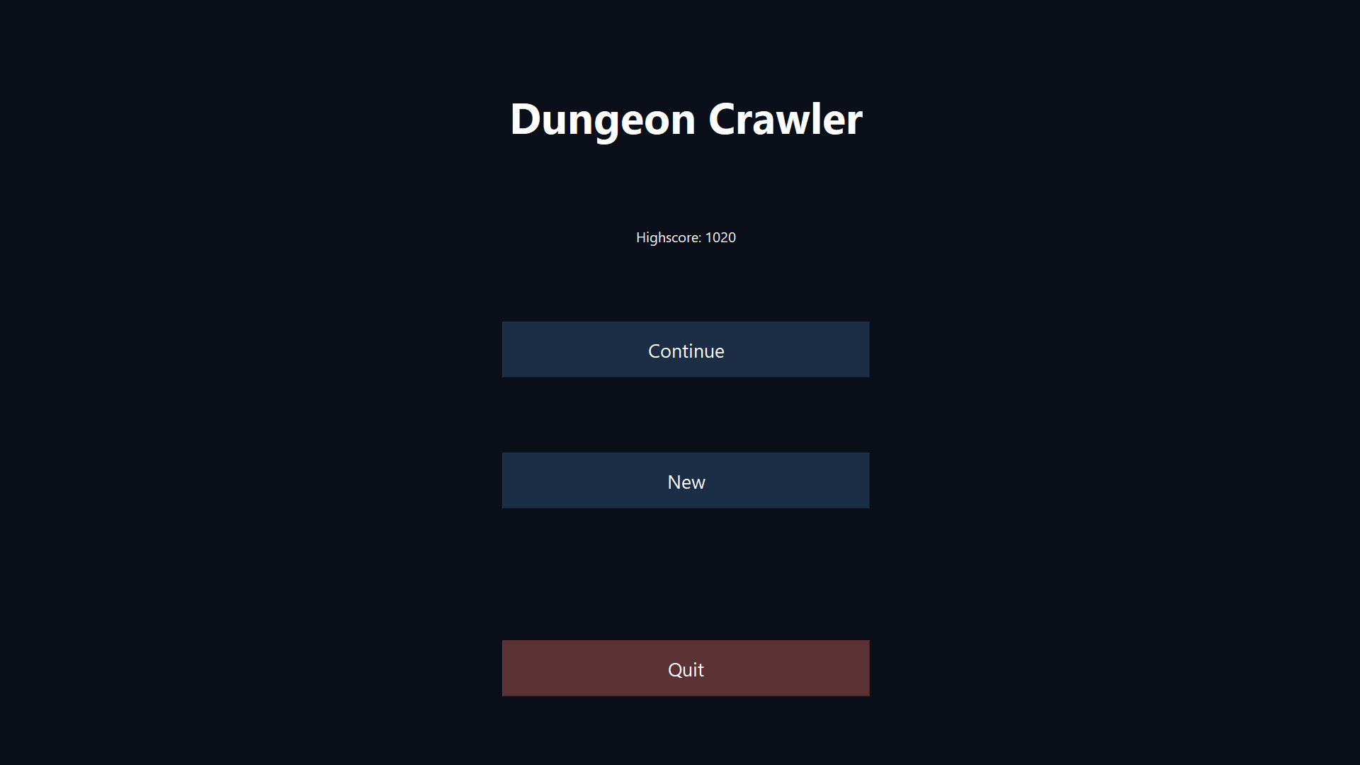 Main menu