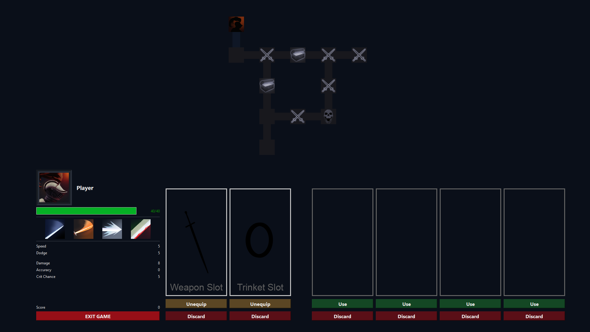 Debug view of easy difficulty map